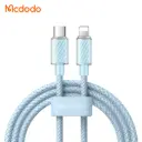 Լիցքավորման լար McDododo 36W Type-C to Lightning Transparent Cable 1.2m blue CA-3661
