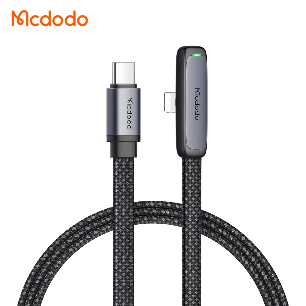 Լիցքավորման լար McDododo 90 Degree 36W Type-C to Lightning Data Cable 1 .2m CA-3350