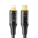 Լիցքավորման լար McDododo 36W Type-C to Lightning Transparent Cable 1.2m black CA-1590
