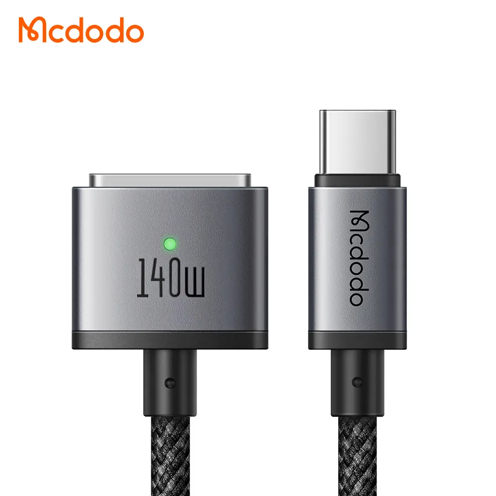 Լիցքավորման լար McDododo 140W USB-C to Magsafe 3 Magnetic Cable with LED 2m black CA-1470