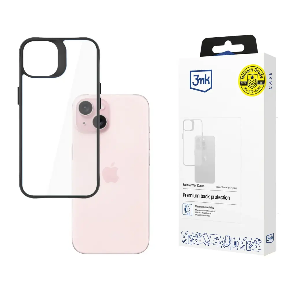[20050093] Պատյան 3mk Satin Armor Case+ Apple iPhone 15 Plus - 7750
