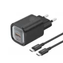 Լիցքավորիչ Foneng EU71 A+C 2-Port GaN PD30W + Type-C to C Black - 3438