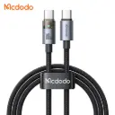 Լիցքավորման լար McDodo 100W USB-C to USB-C Trsp Cable with Light black 1.2m CA-5580