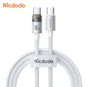 Լիցքավորման լար McDodo 100W USB-C to C Trsp Cable with Light white 1.2m CA-5582