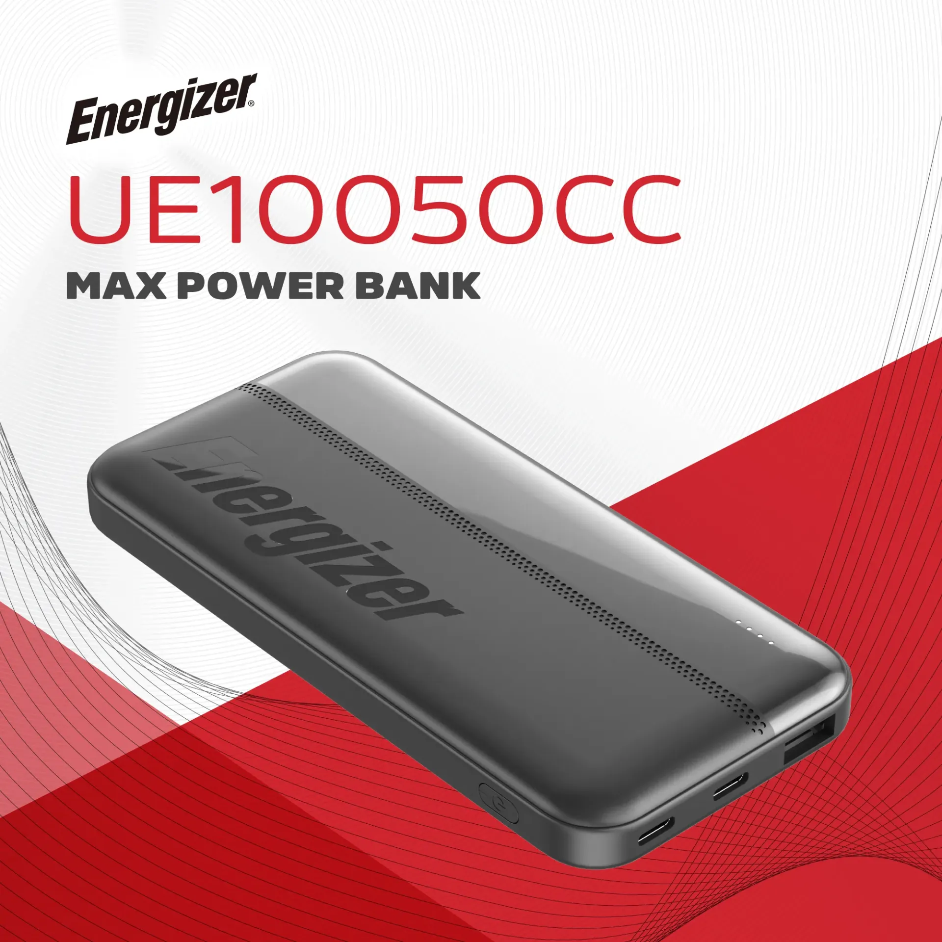 [20030015] Արտաքին մարտկոց Energizer Max Power UE10050CC 10000mAh Black