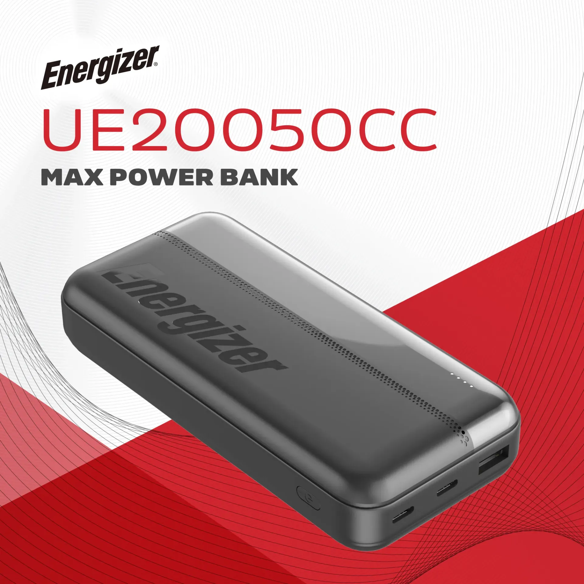 Արտաքին Մարտկոց Energizer Max Power UE20050CC 20000mAh Black