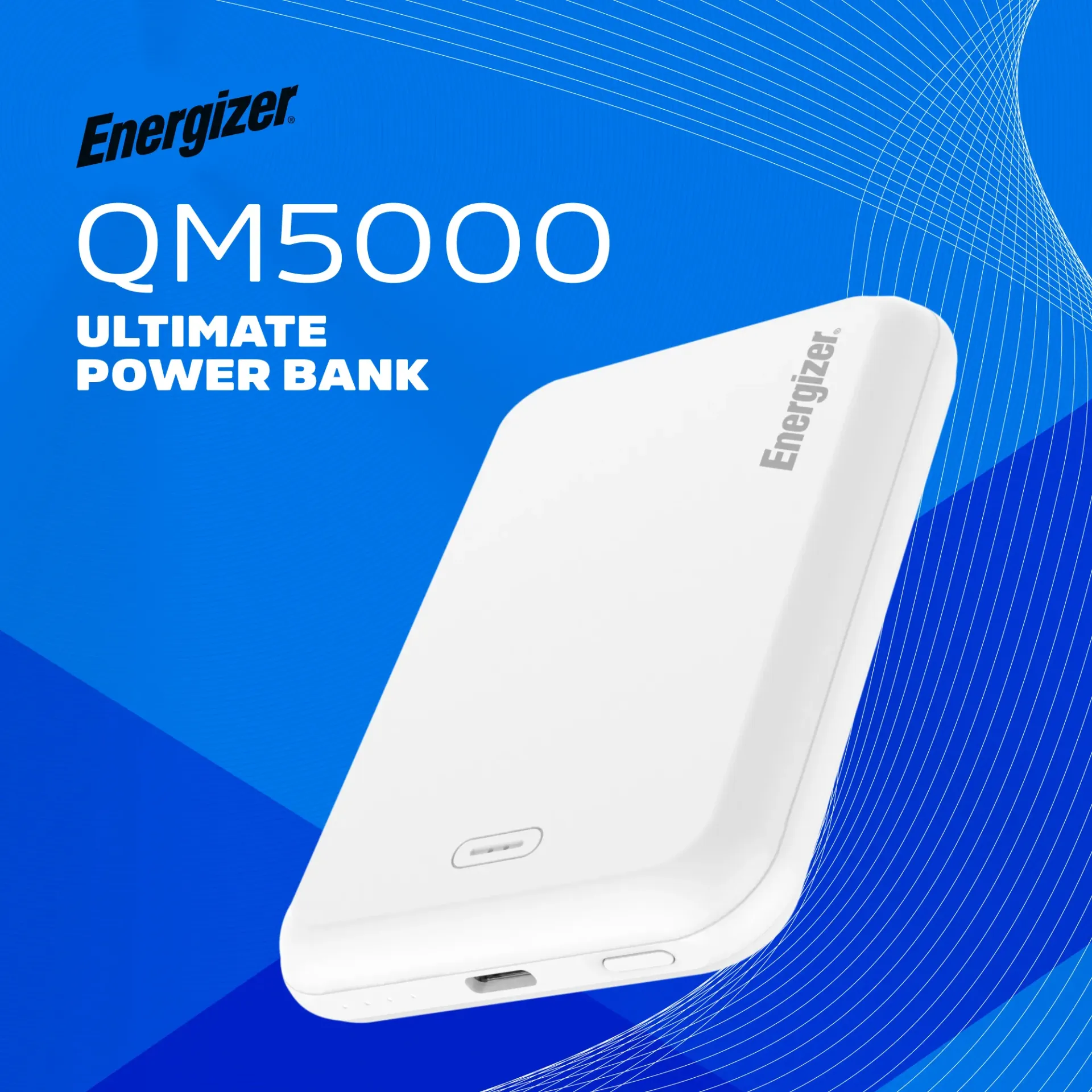 [20030020] Արտաքին Մարտկոց Energizer Magnetic Power QM5000-ML 5000mAh White