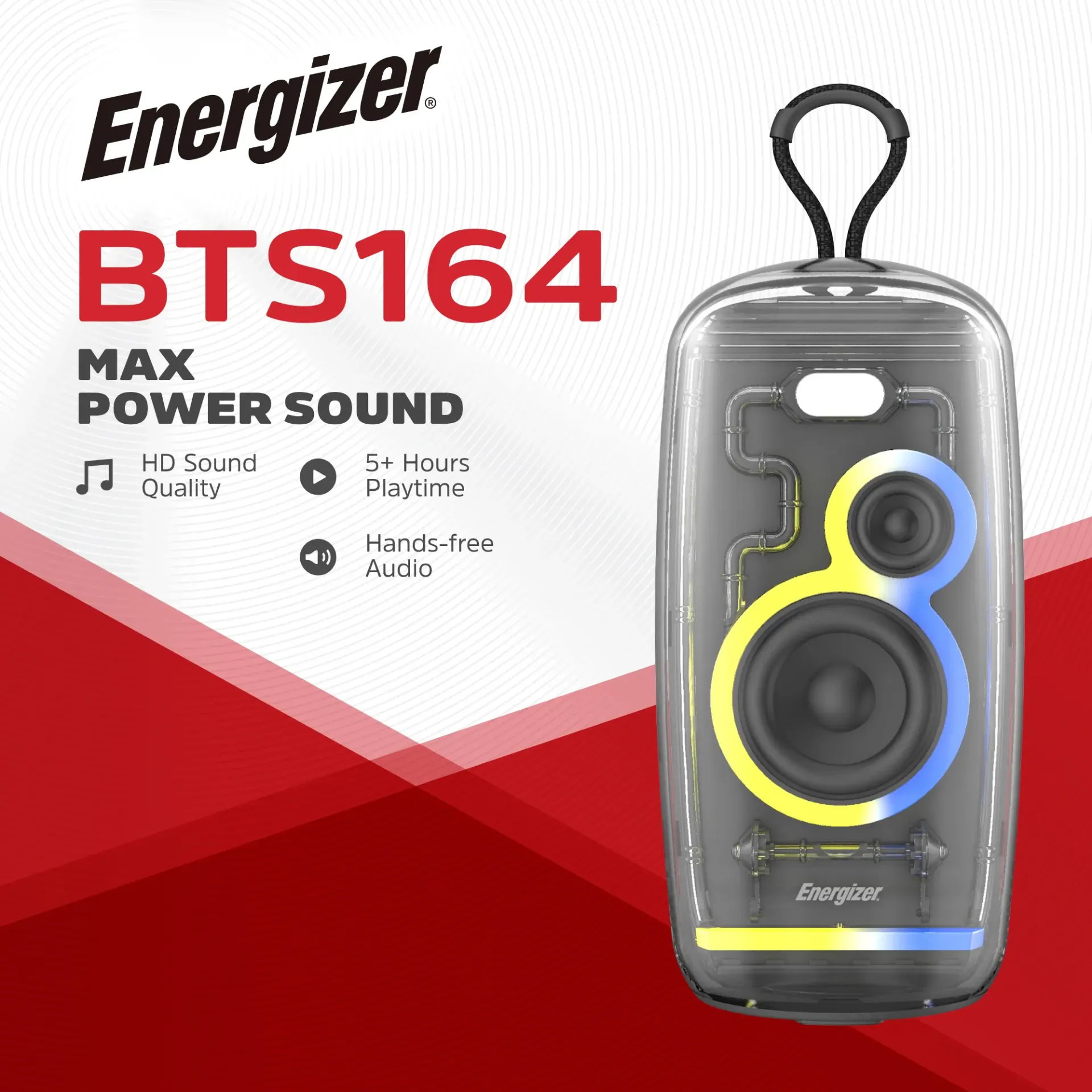 [30030015] Բարձրախոս Energizer Audio BTS164 dual 8W 2400mAh Black