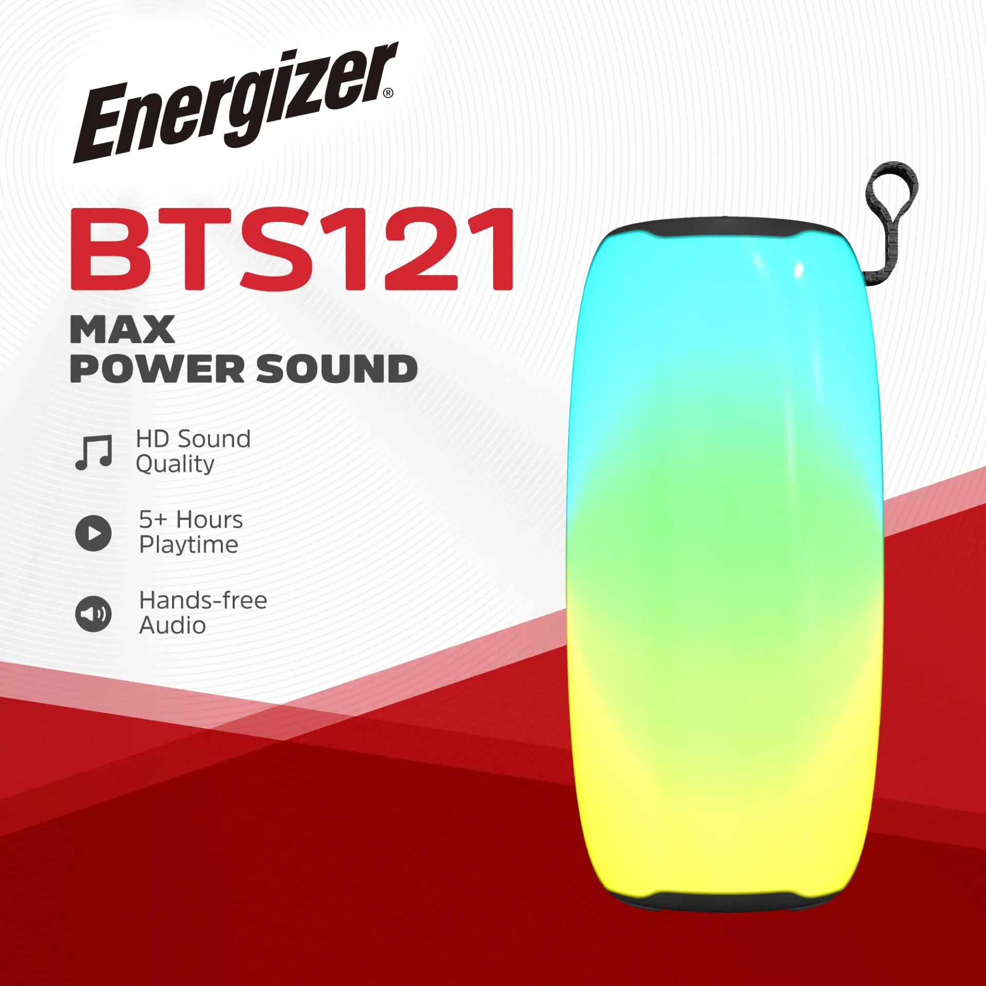 [30030016] Բարձրախոս Energizer Audio BTS121 dual 8W 1800mAh Black