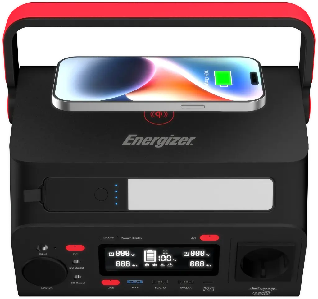 Շարժական էլեկտրակայան Energizer PPS PPS300W2F 293.76Wh Peak 600W  Black/Red