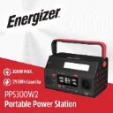Շարժական էլեկտրակայան Energizer PPS PPS300W2F 293.76Wh Peak 600W  Black/Red