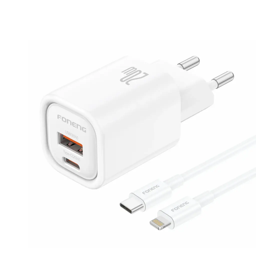 Foneng EU70 A+C Charger PD20W Type-C to Lightning White
