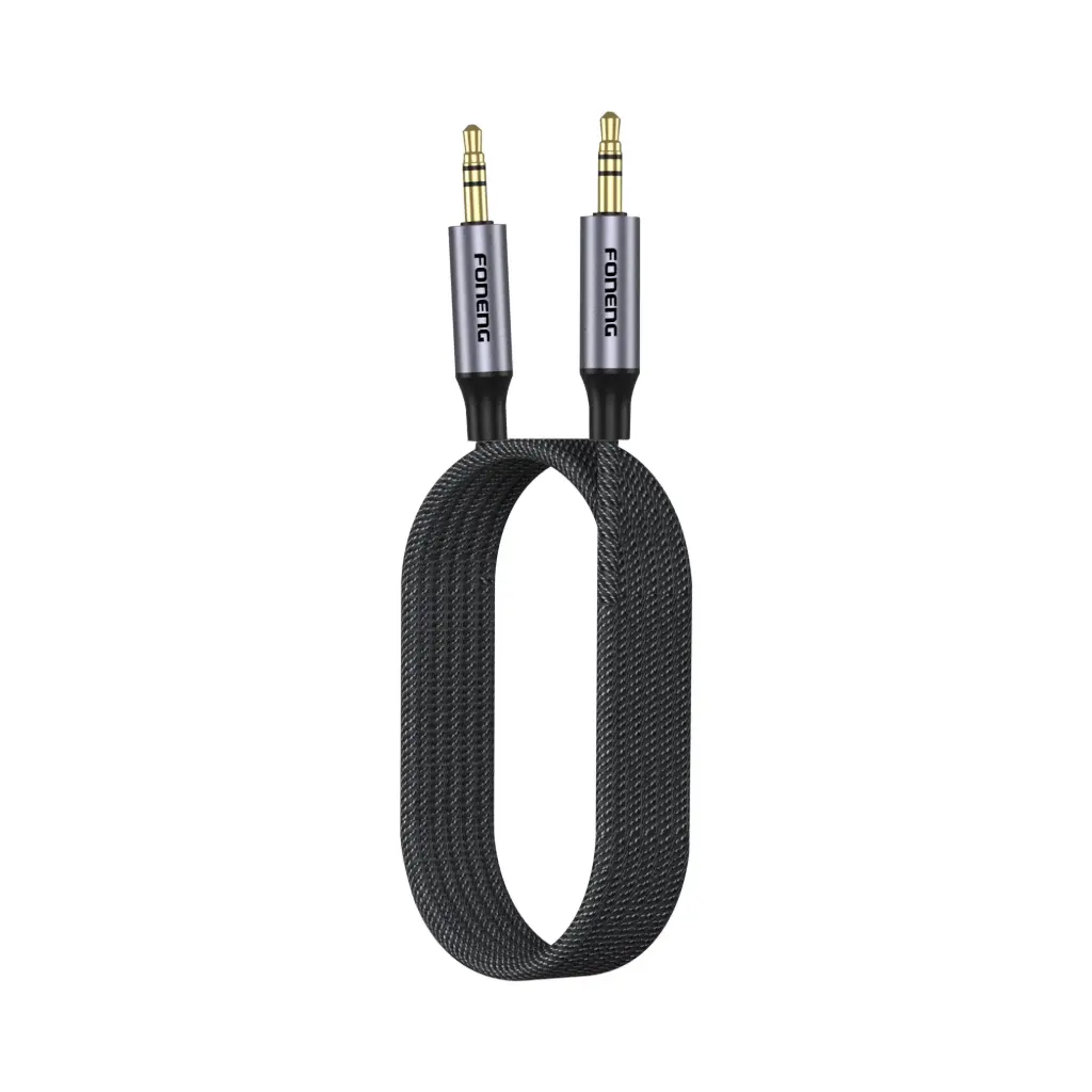[30080007] Foneng BM31 Metal Audio Cable 1m Male 3.5mm to Male 3.5mm