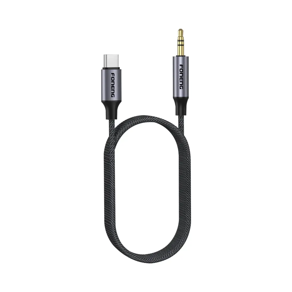 [30080009] Աուդիո փոխարկիչ Foneng BM31 Metal Audio Cable 1m Male 3.5mm to Type-C - 9003