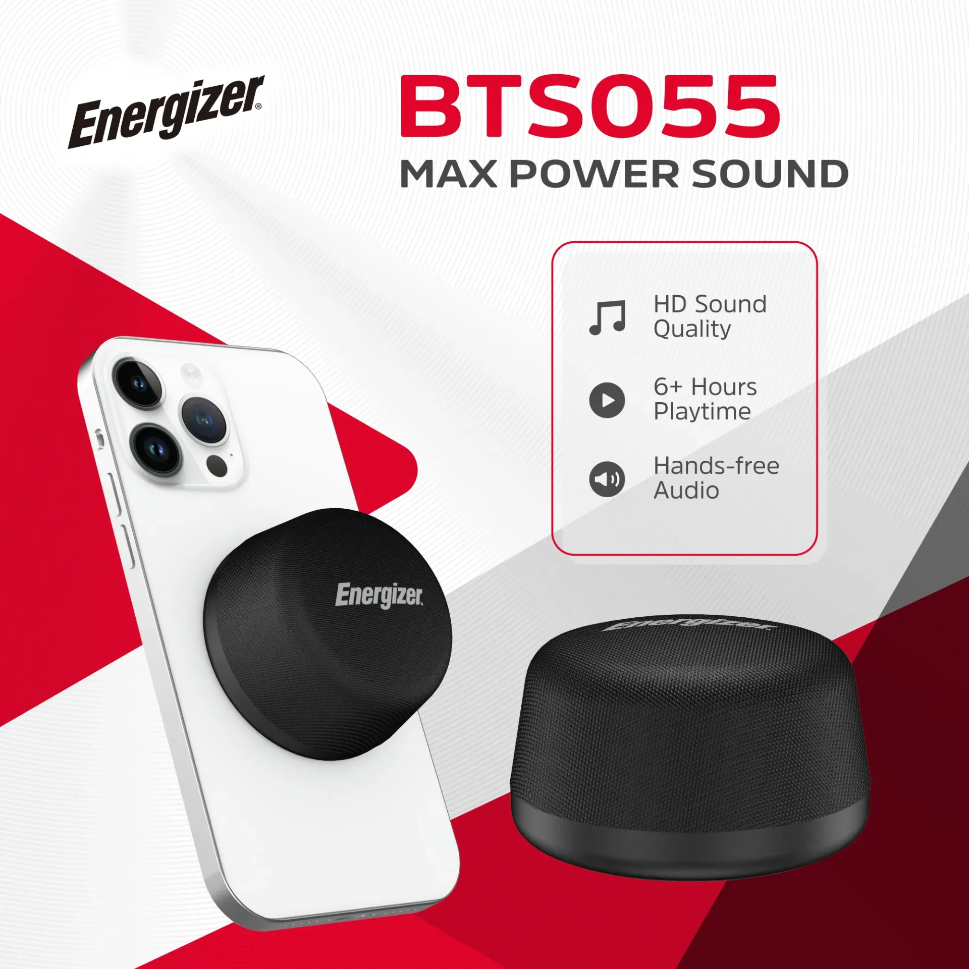 Բարձրախոս Energizer Bluetooth Speaker  BTS055 Black