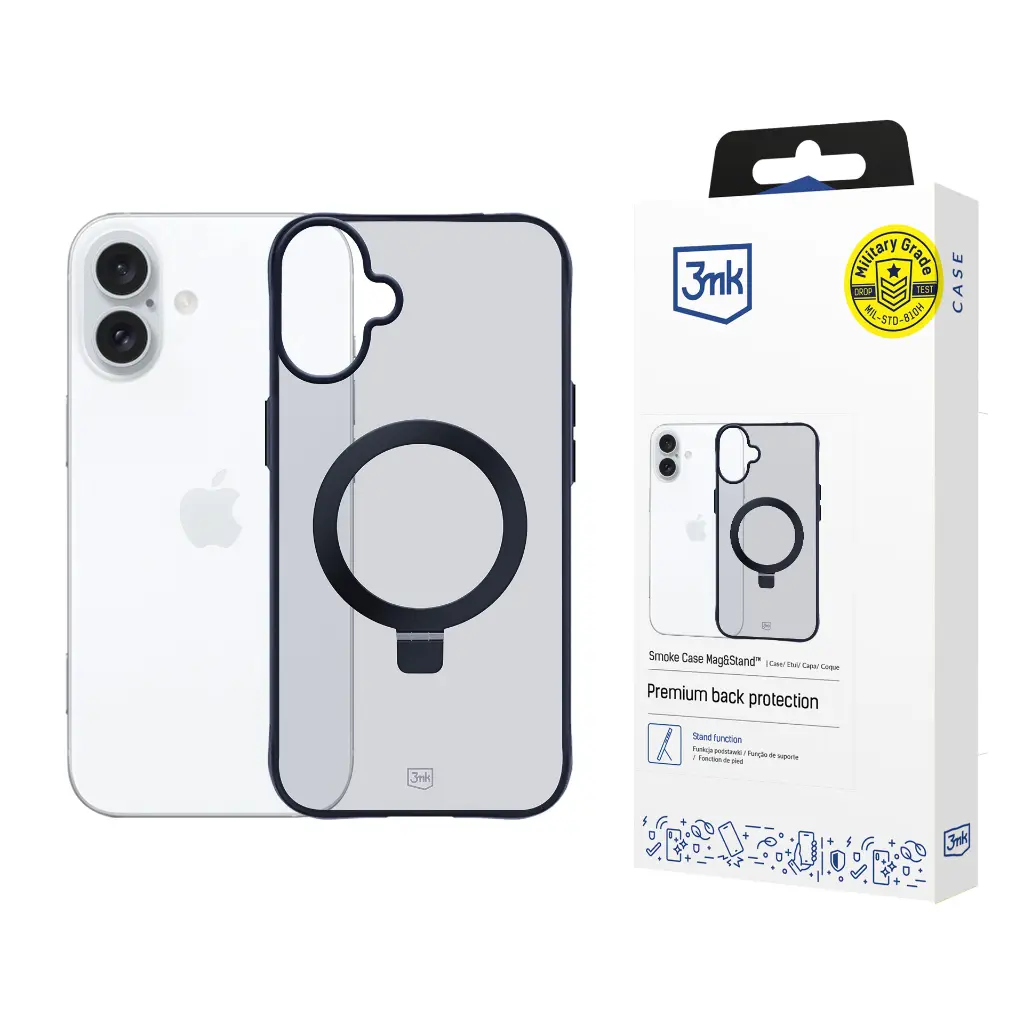 Պատյան Apple iPhone 16 plus - 3mk Smoke Case Mag&Stand - 7227