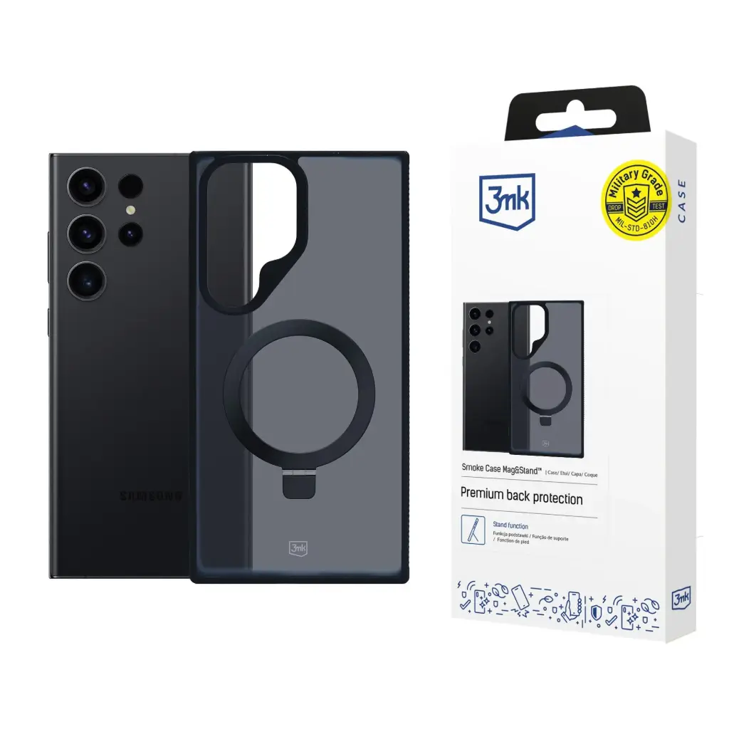 Պատյան Samsung Galaxy S24 ultra - 3mk Smoke Case Mag&Stand - 7289