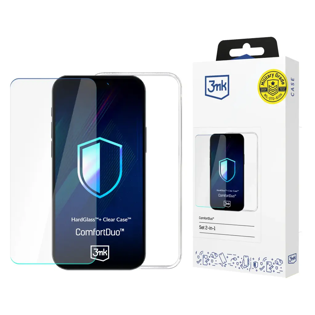 [20050026] Պատյան և ապակի Samsung Galaxy A36 5G - 3mk ComfortDuo Matt Black - 1540