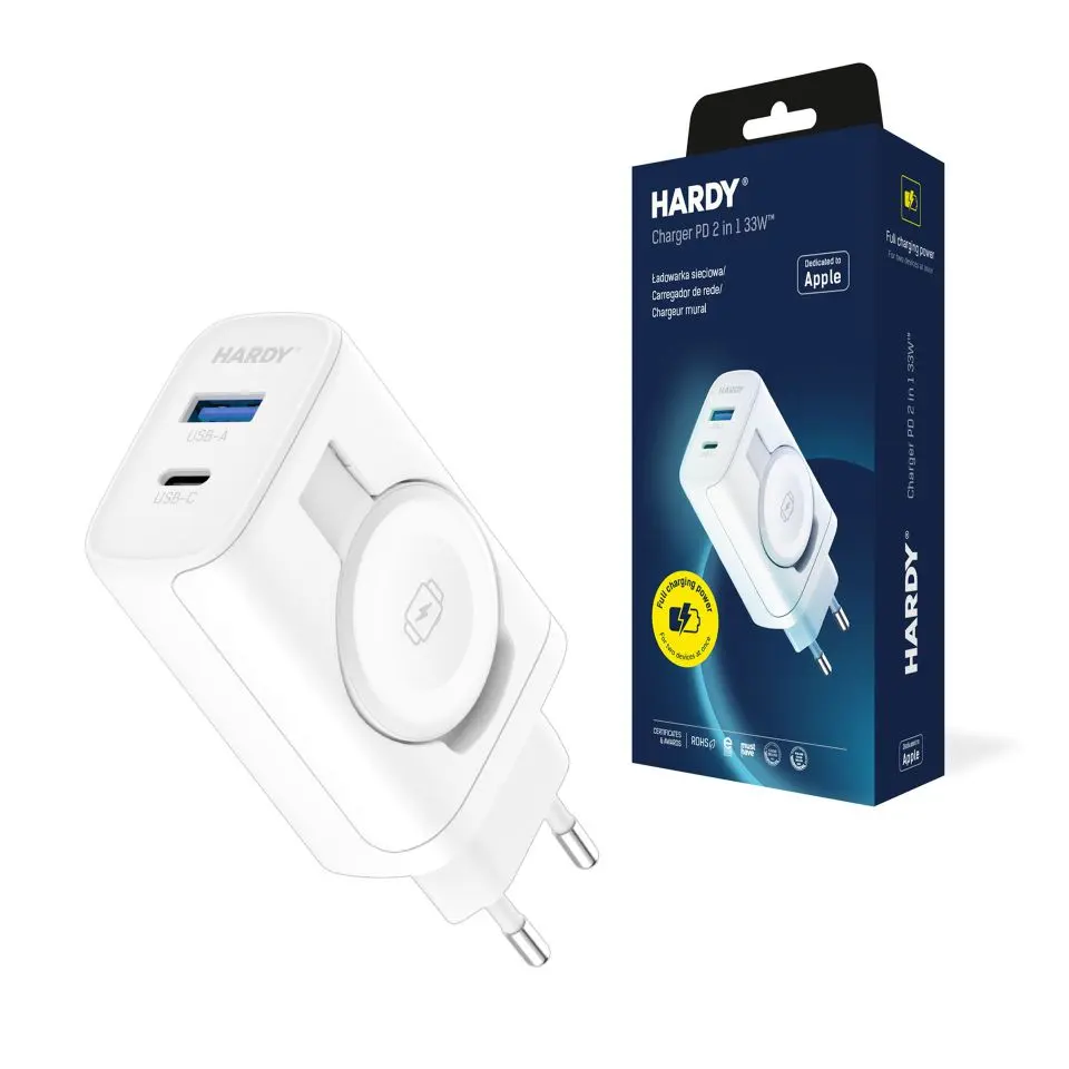 Լիցքավորիչ HARDY Charger PD 2in1 33W for Apple - 1938