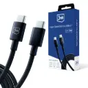 Լիցքավորման լար 3mk Hyper Cable C to C 100W 1.2m Black - 1220