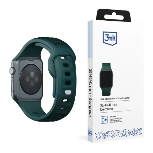 [20060003] Թևնոց 3mk Silicone Watch Strap for Apple - 42/44/45/49 mm Evergreen - 5752