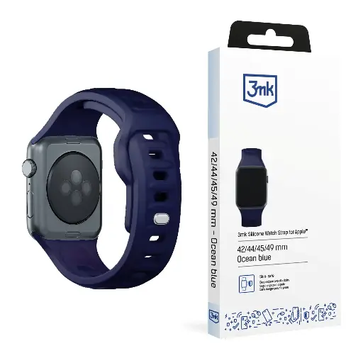 [20060006] Թևնոց  3mk Silicone Watch Strap for Apple 42/44/45/49 mm Ocean Blue -5806