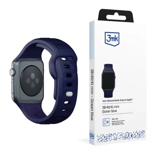 [20060008] Թևնոց 3mk Silicone Watch Strap for Apple - 38/40/41 mm Ocean Blue - 5653