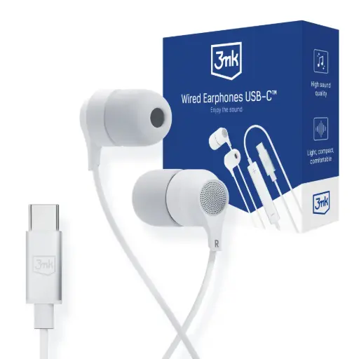 [30050003] Ականջակալ 3mk Wired Earphones USB-C - 8062