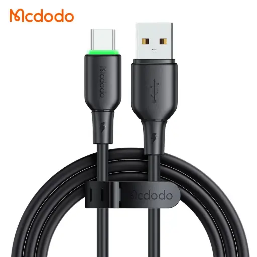 [20020033] Լիցքավորման լար McDododo Type-C 6A Cable with LED Light 1.2m black CA-4751