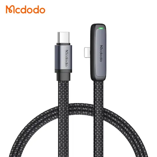 [20020069] Լիցքավորման լար McDododo 90 Degree 36W Type-C to Lightning Data Cable 1 .2m CA-3350