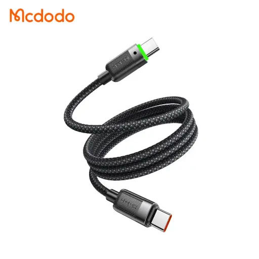 [20020066] Լիցքավորման լար McDododo 60W Magnetic Self-Winding C to C 1.2m Black -2000