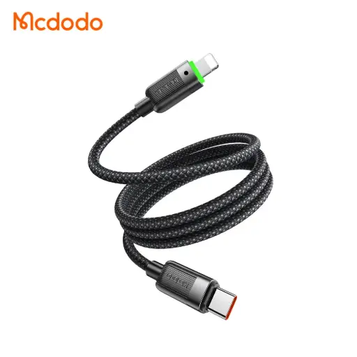 [20020062] Լիցքավորման լար McDododo 36W Magnetic Self-Winding C to Lightning 1.2m Black -2010