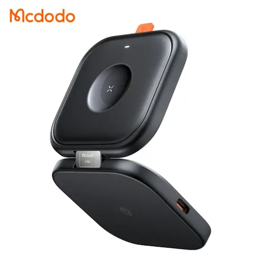 [20040005] Անլար լիցքավորիչ McDododo Magnetic WC Station 2 in 1 Foldable Black  -2160