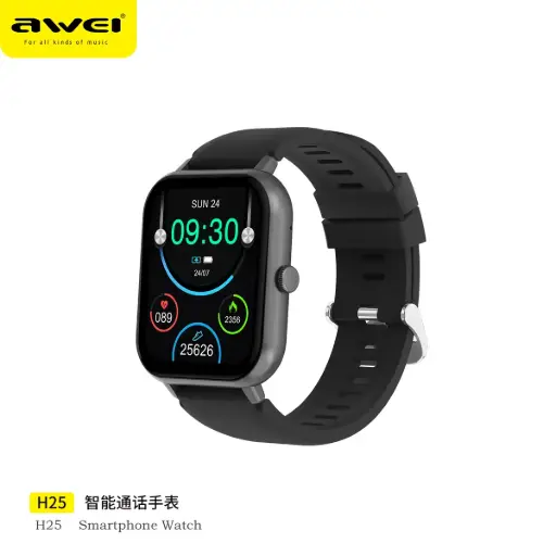[20070006] Խելացի ժամ AWEI H25 Black