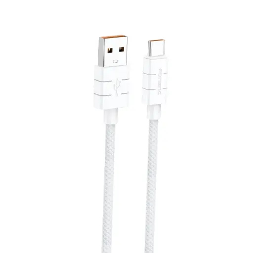 [20020071] Լիցքավորման լար Foneng XS02 1.2M Braided 3A Type-C White - 2141