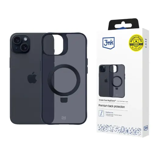 [20050122] Պատյան Apple iPhone 15 plus - 3mk Smoke Case Mag&Stand - 7180