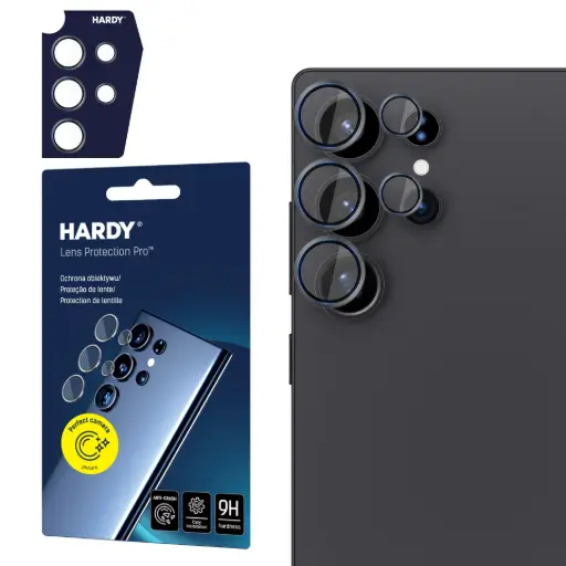 [20050019] Закаленное стекло Samsung Galaxy S25 Ultra - HARDY Lens Protection Pro Black - 9059