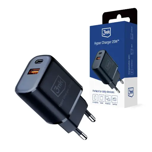 [20010015] Լիցքավորիչ 3mk Hyper Charger 20W Black - 1251