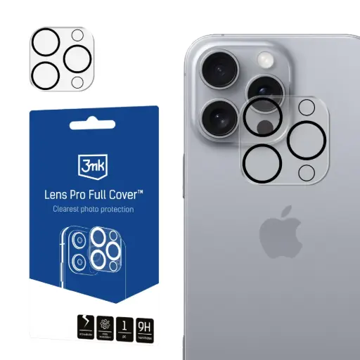 [90060007] Պաշտպանիչ ապակի 3mk Lens Pro Full Cover Apple iPhone 16 Pro/16 Pro Max - 8492