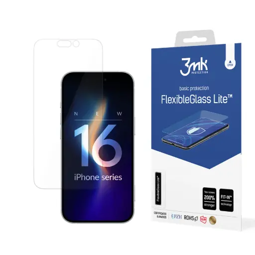 [90060010] Պաշտպանիչ ապակի Apple iPhone 16 Plus - 3mk FlexibleGlass Lite - 6436